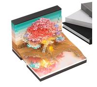 d'arte 3D 2025 - della scrivania pop -up, pianificatore artigianale artistico | mensile decorativo Disegni unici, in piedi pieghevole con artisti