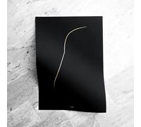 Darth Vader Minimalist Art Print - Luxury Black Paper with Hot Gold Foil - B1 Size (70 x 100 cm / 27.6 x 39.4 in) - Elegant Home Decor for Star Wars Fans
