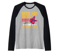 Darting Dartist Birra E Freccette My Favorite Time Dart Maglia con Maniche Raglan