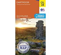 Dartmoor Map | Weatherproof | Dartmoor National Park | Ordnance Survey | OS Explorer Active Map OL28 | England | Walks | Hiking | Maps | Adventure