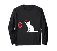 Darts Cat - Funny Dart Throwing Cat Dart And Cat Lover Maglia a Manica