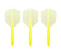 Darts Corner Condor - Attacco integrato per volo e stelo - Zero Stress - Piccolo - Lungo Giallo chiaro - 1 set (3)