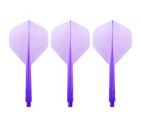 Darts Corner Condor Integrato Flight & Stem - Zero Stress - Standard - Lungo Viola Trasparente - 1 Set (3)