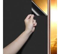 DARUITE Pellicola Oscurante vetri Finestre 60x200cm, Nera Opaca Pellicola per Vetri Finestre Satinata Anti-UV Autoadesive Elettrostatica Pellicola Privacy Finestre per Casa, Camera, Ufficio