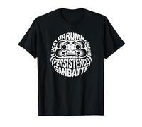 Daruma Ganbatte Fortune Anime Giapponese Otaku Word Souvenir Maglietta