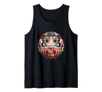 Daruma Giapponese Portafortuna Origami Stile Arte Zen Canotta