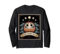 Daruma Lucky Doll Giappone Tarocchi Carta Witchy Moon Maglia a Manica