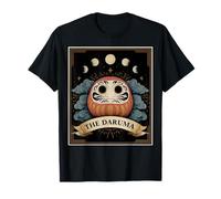 Daruma Lucky Doll Giappone Tarocchi Carta Witchy Moon Maglietta