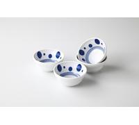 Daruma Piccolo Ciotola Set Di 4 Disegno a Pois Porcellana, Mino Ware, Fatto IN