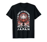 Daruma Tiger Japan Spirit of Resilience Souvenir Giapponese Maglietta