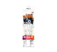 Darwi For You DF1905150K03C - Set da 5 Pennelli grandi per acrilico