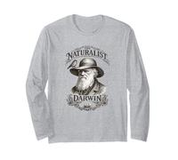 Darwin Il Naturalista Ritratto Fringuello Nave Scienza Maglia a Manica