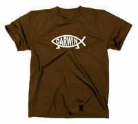 Darwin Pesce T-Shirt Nerd Geek Evoluzione Ateo Logo Pesce Scienza Charles Natura