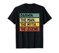 Darwin The Man The Myth The Legend Citazione Personalizzata Divertente Maglietta