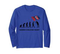 Darwin's Evolution Theory Bologna Divertente Tifoso Calcio Maglia a Manica