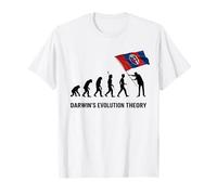 Darwin's Evolution Theory Bologna Divertente Tifoso Calcio Maglietta