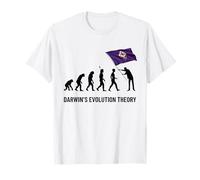 Darwin's Evolution Theory Fiorentina Divertente Uomo Donna Maglietta