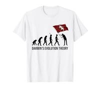 Darwin's Evolution Theory Torino Toro Divertente Uomo Donna Maglietta
