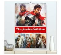 Das fesselnde Rittertum. Faszination Mittelalter in tollen Fantasy-Illustrationen (hochwertiger Premium Wandkalender 2026 DIN A2 hoch), Kunstdruck in ... und mutige Ritter im Dienste des Königs