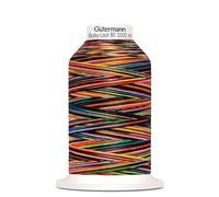 "Das hüpfende Komma Gütermann Bulky-Lock Multicolour No.80 - Gomitolo di filato da costruzione colorato e arancione fluo, 1000 m