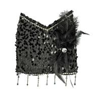 Das Kostümland Borsa di paillettes Charleston - scelta dei colori (nero)