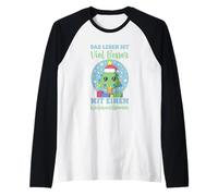 Das Leben Ist Viel Besser mit Einem Weihnachtsbaum Natale Maglia con Maniche Raglan