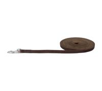 Das Lederband Guinzaglio Da Tracciamento E Caccia In Pelle Mocca 5 m 12 mm NEU