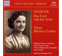 Das Lied Von Der Erde, 3 Ruckert-lieder (Ferrier, Walter) (CD) Album