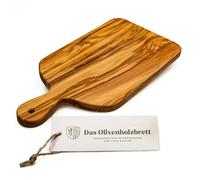 Das Olivenholzbrett, Tagliere Trita Erbe con Manico, Rettangolare Con Angoli Arrotondati - 30cm