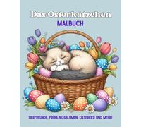 Das Osterkätzchen Malbuch: Tierfreunde, Frühlingsblumen, Ostereier und mehr!