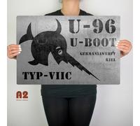 Das Stivale U 96 Tedesco Sottomarino Laughing Sawfish Insegna Logo WW2 Collector