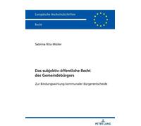 Das subjektiv-oeffentliche Recht des Gemeindebuergers (Tascabile)