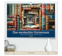 Das versteckte Universum (hochwertiger Premium Wandkalender 2026 DIN A2 quer), Kunstdruck in Hochglanz: Wenn die Bücher leise flüstern