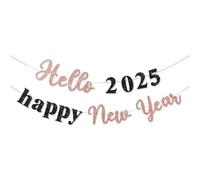 Dasbsug 2025 Fornitore di Capodanno Scintillante Carta Nero Oro Schema Alfabeti Per La Decorazione Domestica E La Decorazione Della Casa Eventi Celebrativi