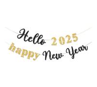 Dasbsug 2025 Fornitore di Capodanno Scintillante Carta Nero Oro Schema Alfabeti Per La Decorazione Domestica E La Decorazione Della Casa Eventi Celebrativi