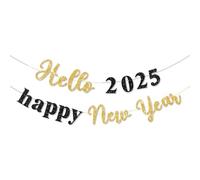 Dasbsug 2025 Fornitore di Capodanno Scintillante Carta Nero Oro Schema Alfabeti Per La Decorazione Domestica E La Decorazione Della Casa Eventi Celebrativi