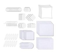 Dasbsug 82Pcs trasparente acrilico sublimazione spazi vuoti formati formati dischi personalizzabili trasferimento di calore gioielli ciondolo set multiuso kit artigianali