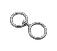 Dasbsug Anelli girevoli in acciaio inossidabile 304 resistenti alla corrosione con doppio cerchio caratteristica per evitare nodi per avventure all'aria aperta Anelli rotanti