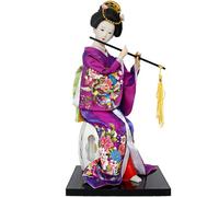 Dasbsug Artistico Giapponese Geisha Figura 30,5 cm Collezionabile Ricamo Abbigliamento Kimono Figurine Per Le Donne Ragazze Decorazione Della Stanza Regalo Cultura