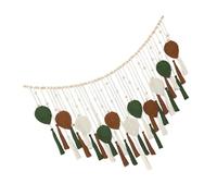 Dasbsug Bellissimo arazzo da parete in corda di cotone con foglie che offre un tocco unico e sostenibile per gli interni Wall Art Handmade Rope Tapestry