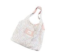 Dasbsug Borsa a tracolla alla moda in tela estetica Borse a tracolla per lo shopping in spiaggia di lavoro Viaggi di grande capacità Regali di stoffa alla moda Tela floreale Toted, B, One Size