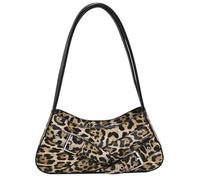 Dasbsug Borsa a tracolla con stampa leopardata per donna autunno ascellare PU pelle ascella shopping retrò pochette borsa stampa leopardo spalla per le donne retrò pochette borsa tendenza ascella