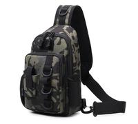 Dasbsug Borsa a tracolla da pesca all'aperto Imbracature Pack Chest Tackle Storage per attrezzatura da trekking accessori per il trasporto di accessori per il trasporto di una spalla, Notte buia