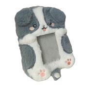 Dasbsug Custodia per carte fotografiche con catena in stile cartone animato, custodie protettive per donne e ragazze, portachiavi, Pastore di confine, Taglia unica