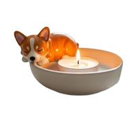 Dasbsug Decorazione sicura robusta della luce dell'animale domestico dei supporti del cane della resina di Artistics per i supporti a forma di