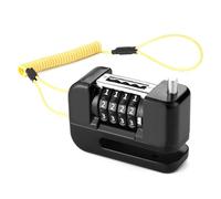 Dasbsug Disco antifurto per biciclette con corda promemoria Ruota per bici combinazione a 4 cifre per serrature freno a disco elettriche e mountain bike