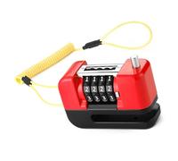 Dasbsug Disco antifurto per biciclette con corda promemoria Ruota per bici combinazione a 4 cifre per serrature freno a disco elettriche e mountain bike