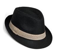 Dasbsug Elegante cappello panama parasole design pieghevole spiaggia festival uomo essenziale pieghevole cappello di paglia accessorio festival, Nero , Taglia unica