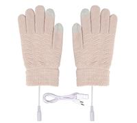Dasbsug Guanti riscaldanti invernali dito screentouch riscaldato USB per attività sportiva dito pieno maglia sci per uomo donna guanti alimentati a batteria
