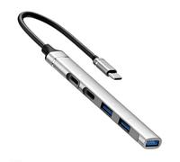 Dasbsug Lega di alluminio USB C Hub PD3.0 Fast Chargers 5Gbps Sincronizza i dati Doppio una porta per il lavoro Viaggio C agli adattatori OTG